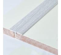 JCNAGXY T Molding Transition Flooring Aluminum, Wide 33mm Threshold Strip/Floor Molding & Trim Peel and Stick, Flat Carpet Edging Banding with Wood Effect