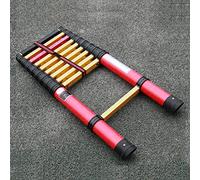 JCNAGXY Telescopic Ladder Red Extension Ladder with Anti-Slip Foot, Adjustable Steps Heavy Duty Indoor& Outdoor Engineering Ladders, 2m/2.5m//3.5m/4m/4.5m/5m Tall