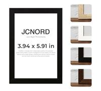 JCNORD Black MDF Wooden Picture Frame 6x4 inches (10x15 cm) with Shatterproof Acrylic Glass | Modern Photo Frame for Walls and Tables