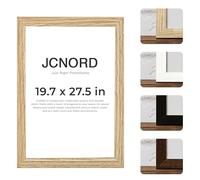 JCNORD MDF Oak Colored Wooden Picture Frame 50x70 cm with Shatterproof Acrylic Glass | Modern Photo Frame for Walls and Tables
