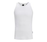 Jcoconcrete Washed Rib Tank Top, Bright White, M