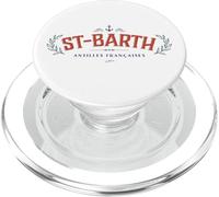 JCombs: St-Barth, French Caribbean, Retro Beach PopSockets PopGrip for MagSafe