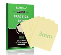 Jconly 5PCS Fake Skin 3mm A4 Size Double-Sided Professional Tattoo Practice Skin, Realistic Texture Tattoo Fakeskin for Practice, with Luxury Gift Box for Artists
