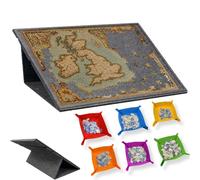 JCOTTON Tilting Jigsaw Puzzle Board 2 in 1 Design with Stand and Protective Cover, 3 Adjustable Angles Lightweight Felt Puzzle Board, Up to 1000 Pieces with 6 Trays for Living Room Adults & Teens