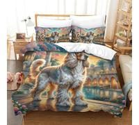 JCOUSDAEO 3 Pieces Afghan Hound 3D Printed Comforter Cover Bedding Sets Brushed Microfibre Soft Easy Care Quilt Cover Set with 2 Pillowcases King(220x240cm)