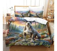 JCOUSDAEO 3 Pieces English Springer Spaniel 3D Printed Comforter Cover Bedding Sets Soft Microfiber Easy Care Quilt Cover Set with 2 Pillowcases Super King(260x220cm)