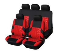 JCPDN Car Seat Covers Full Sets for Nissan Juke Acenta 2011 2012 2013 2014 2015 2016 2017,Soft Waterproof NonSlip Front and Rear Seat Protectors Interior Accessories,Red-5-SEAT
