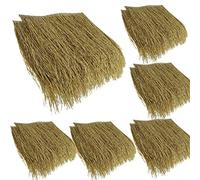 JCPSH 2nd Generation Thatch Tile Hot Melt Palm Artificial Roof,Have 15 Year Life,For Tiki Bar Garden Patio Deck Gazebos Wall House(Size:10pcs,Color:Ordinary Yellow)