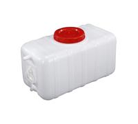 JCPSH White Water Tank With Faucet 25L/30L/50L/75L/110L/200L Thick Plastic Horizontal Water Carrier With Lid Portable Camping Water Container For Field Travel Car Use(Size:110L)
