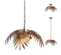 JCPYIUL Retro Tropical Coconut Leaf Chandelier,LED Scandinavian Tree Branch Iron Ceiling Light,Home Decoration Lamps and Lanterns,Hotel Club Decoration Lamps and Lanterns