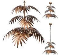 JCPYIUL Retro Tropical Coconut Leaf Chandelier LED Scandinavian Tree Branch Iron Ceiling Light Home Decoration Lamps and Lanterns Hotel Club Decoration Lamps and Lanterns