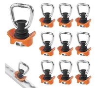 JCRWXP 10pcs Airline Track Hooks, 800kg Bearing, Orange, Compatible with Vans, Trucks, Trailers