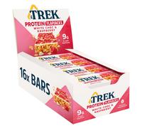 JC's Trek High Protein Flapjack White Chocolate Raspberry - Gluten Free - Plant Based - Vegan Snack - 50g x 16 bars