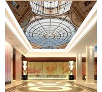 JCSMKFQ Ceiling Mural 3D Living Room Wallpaper Classical Architectural Pattern Interior Ceiling Decoration Wall Art Painting Sticker