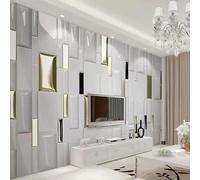 JCSMKFQ Mural 3D Self-Adhesive PVC Wallpaper Three-Dimensional Gold Geometry Living Room Bedroom Background Wall Art Decoration Sticker