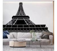 JCSMKFQ self Adhesive PVC Mural 3D Wallpaper Black Architecture Tower of Paris wall Painting Background wall Living Room Bedroom Decorative Art