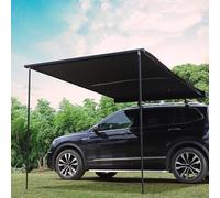 JCSRYD Car Awning Camping Outdoor Retractable Car Side Awning, Pull-Out Ripstop Vehicle Awning Overland Camping, PU5000mm, Weather-Proof, for SUV/Truck/Van (Size : 160x250cm/5.2x8.2ft)