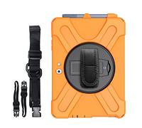 JCTek Shockproof Case for Microsoft Surface Go 2020/2018, Hybrid Armor Rugged Protective Case with Pen Holder, Hand Strap & Shoulder Strap, [360° Rotating Kickstand] (orange)
