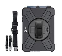 JCTek Shockproof Case for Microsoft Surface Go 2020/2018, Hybrid Armor Rugged Protective Case with Pen Holder, Hand Strap & Shoulder Strap, [360° Rotating Kickstand] (black)