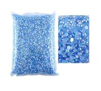 JCUIYyo 2mm, 3mm, 4mm, 5mm and 6mm Clear Resin Rhinestones with Flat Back for Nail Decoration (Deep Blue,3mm)