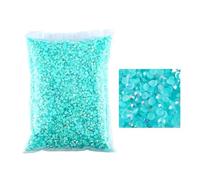 JCUIYyo 2mm, 3mm, 4mm, 5mm and 6mm Clear Resin Rhinestones with Flat Back for Nail Decoration (Light Blue, 2mm)
