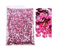JCUIYyo Simulated resin diamonds with silver base and flat back that are not heat set in a large glitter pack (Dark Rose Red, 4mm)