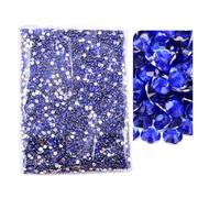JCUIYyo Simulated Resin Diamonds with Silver Base and Flat Back Which Are Not Heat Setted, In A Large Glitter Pack (Dark Blue, 3mm)