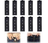 JCUQGDOO 10 PCS Adjustable Waist Extender, Button Extender for Trousers, Waist Extenders for Trousers, Elastic Button Extenders Pants Waists Extension for Jeans Pants Slacks Pregnant Trouser
