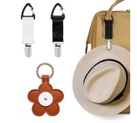 JCUQGDOO 3Pcs Hat Clips for Travel on Bag, Hat Bag Clip, Elastic Glove/Mitten Clips Kids Hands-Free Hat Holder for Traveling Bags Backpacks Purses Luggage Outdoor