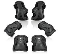 JCUQGDOO 6-in-1 Children's Roller Skates Protection Kit, Includes Knee Pads, Elbow Pads, Wrist Guards, Adjustable Protective Equipment for Roller Skating, Scooter