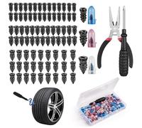 JCUQGDOO 84Pcs Tyre Repair Kit Rubber Nails, Car Puncture Repair Kit with Screwdriver, Car Tyre Puncture Repair Kit, Tyre Puncture Repair Kit for Auto Car Motorcycle
