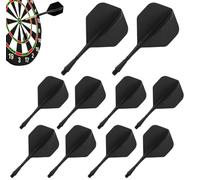JCUQGDOO Integrated Dart Flights and Shafts, 10 Pack Plastic 2BA Molded Flights with Stems, Darts Accessories Made of One Piece, Anti Falling Durable Flight Set for Enhanced Performance
