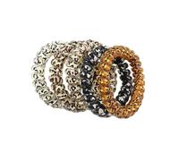 JCVBN 5Pcs Leopard Spiral Phone Cord Coil Hairbands for Thick Hair, No Crease Ponytail Holders hair Scrunchies