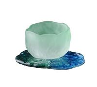 JCVBN Blue-Green Small Teacup Sake Glazed Cup