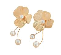 JCVBN Exaggerate Golden Alloy Flower Big Hoop Earrings Personality Fashion Dangle Earring for Women Charm Jewelry
