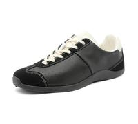 JCVBN Fashion Designer Women's Flat Shoes Lightweight Breathable Non Slip Same Gender Design Casual Soft Leather Women Sneakers Black