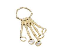 JCVBN Skeleton Hand Bracelet Women Gothic Punk Skull Elasticity Adjustable Bracelet Bangles Femme Halloween Party Accessories