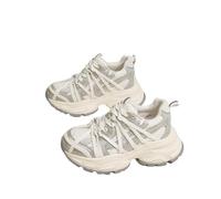 JCVBN Women's Hidden Height Increase Chunky Dad Sneakers with 9cm or 11cm Platform, Mesh Upper with Cross Strap Design, EVA Foam Sole for Casual Daily Wear Size 34-40