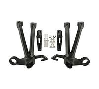 JCVHVOPOK Motorcycle Rear Footrest Foot Pegs Bracket Set Fit For Suzuki GSXR 1000 2007-2008 K7 K8 Black Silver Car pedals(Matt Black)