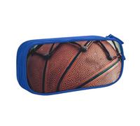 JCVOTREL Basketball Sport Printed Pencil Case - Large-Capacity Stationery Bag Pen Pouch Holder with Zipper for School Travel Office, One Size