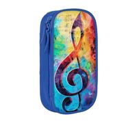 JCVOTREL Colorful Music Notes Printed Pencil Case - Large-Capacity Stationery Bag Pen Pouch Holder with Zipper for School Travel Office, One Size