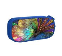 JCVOTREL Colorful Rainbow Butterfly Printed Pencil Case - Large-Capacity Stationery Bag Pen Pouch Holder with Zipper for School Travel Office, One Size