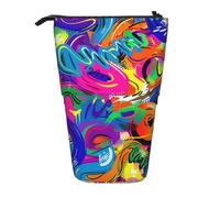 JCVOTREL Colorful Spray Pattern Printed Pen Pencil Case - Expandable Stationery Bag Pencil Pouch Holder with Zipper for School Travel Office