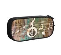 JCVOTREL Music Note Printed Pencil Case - Large-Capacity Stationery Bag Pen Pouch Holder with Zipper for School Travel Office, One Size