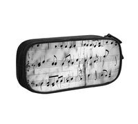 JCVOTREL Music Notes Print Printed Pencil Case - Large-Capacity Stationery Bag Pen Pouch Holder with Zipper for School Travel Office, One Size