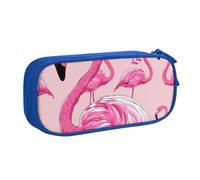 JCVOTREL Pink Flamingo Printed Pencil Case - Large-Capacity Stationery Bag Pen Pouch Holder with Zipper for School Travel Office, One Size