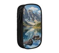 JCVOTREL Rocky Mountains Printed Pencil Case - Large-Capacity Stationery Bag Pen Pouch Holder with Zipper for School Travel Office, One Size
