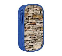 JCVOTREL Rustic Rocks Brick Wall Printed Pencil Case - Large-Capacity Stationery Bag Pen Pouch Holder with Zipper for School Travel Office, One Size