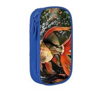 JCVOTREL Safflower Flying Fish Printed Pencil Case - Large-Capacity Stationery Bag Pen Pouch Holder with Zipper for School Travel Office, One Size