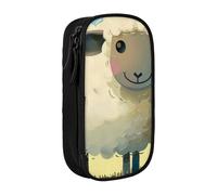 JCVOTREL Sheep 1 Printed Pencil Case - Large-Capacity Stationery Bag Pen Pouch Holder with Zipper for School Travel Office, One Size